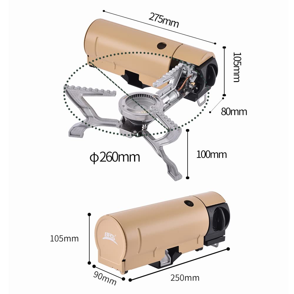 Portable Outdoor Camping Gas Stove with BBQ Grill & Stainless Steel Stand - Compact Cookware for Backpacking, Picnics, and RV Trips