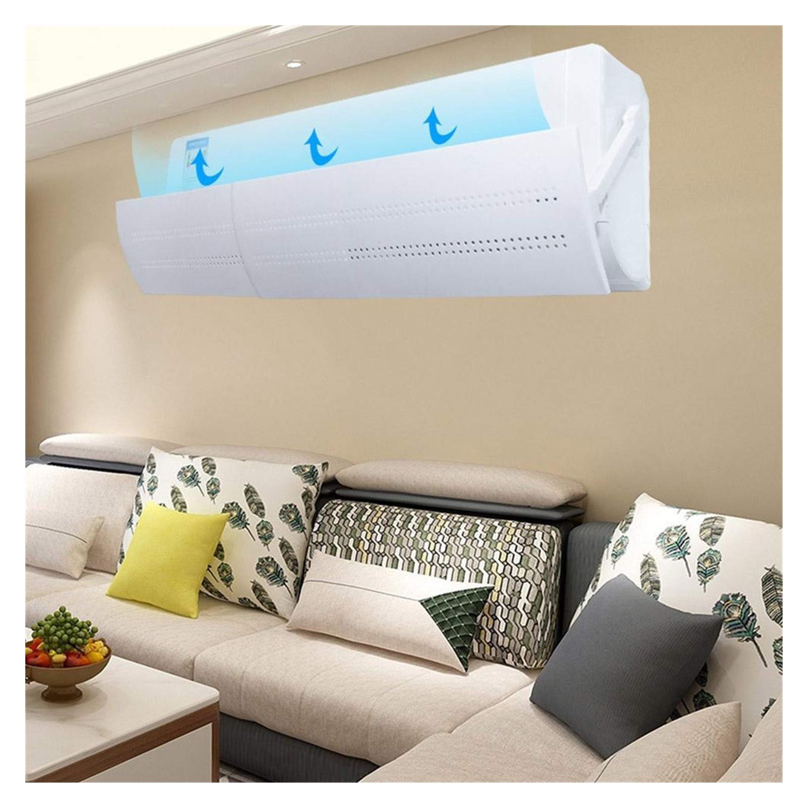 LBWNB Retractable Air Conditioner Cover & Exhaust Fan Wind Deflector - Durable AC Accessories for Home, Office & RV Use