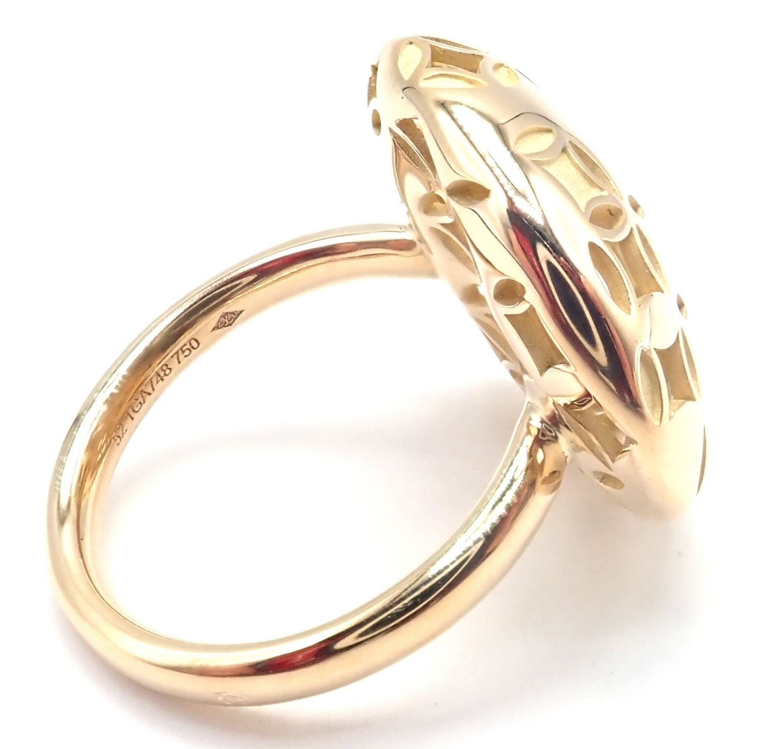 Authentic Louis Vuitton Monogram 18k Yellow Gold Large Ring - Luxury Fashion Jewelry for Women, Perfect for Parties, Weddings & Special Occasions