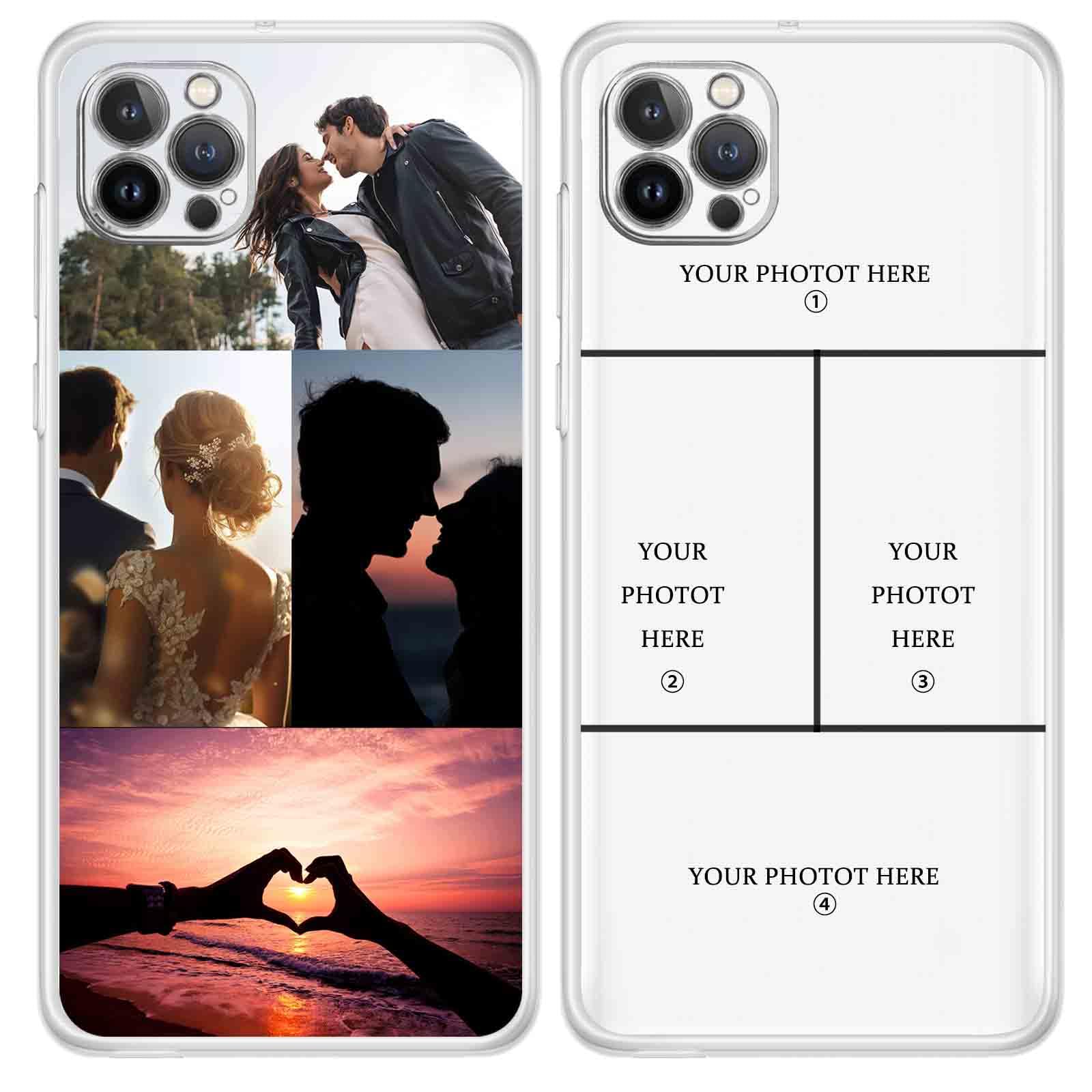 Custom Personalized Photo Phone Case for iPhone 15 14 13 12 11 XR XS X 8 7 6 - Soft Clear TPU Full Protection Cover - Great Gift for Women Men Friends Mother's Day - Perfect for Daily Use Travel & Special Occasions