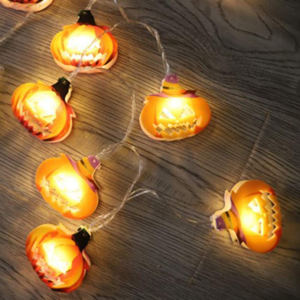 10LED Halloween Pumpkin String Lights - 4.9ft Orange Jack-o-Lantern Fairy Lights for Home Decor, Party, Christmas Tree & Outdoor Hanging Lanterns - Perfect for Halloween Decorations, Garden Lighting & Holiday Festive Atmosphere