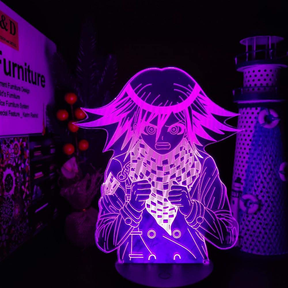 3D Illusion LED Night Light Lamp - Anime Character KOKICHI OMA Manga Style, 7 Color Changing Touch Control, Perfect Gift for Girls Kids Christmas Birthday - Bedroom Decor, Study Room Nightlight, Gaming Room Ambience (Chrisdeer)