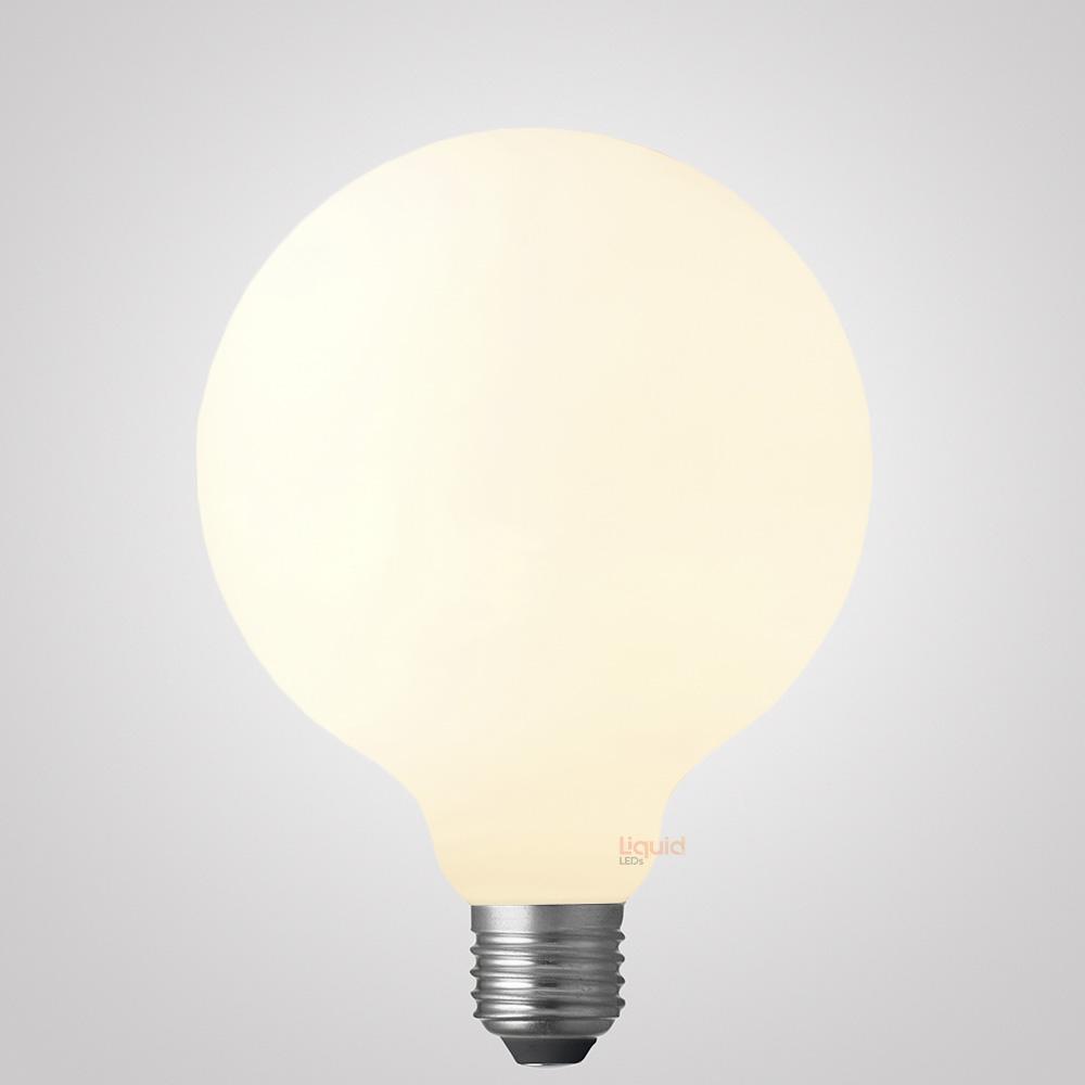 12W G125 LED Matte Finish Globe Light Bulb - Dimmable, 3000K Warm White, E26 Base - Perfect for Bedroom, Living Room, and Office Lighting