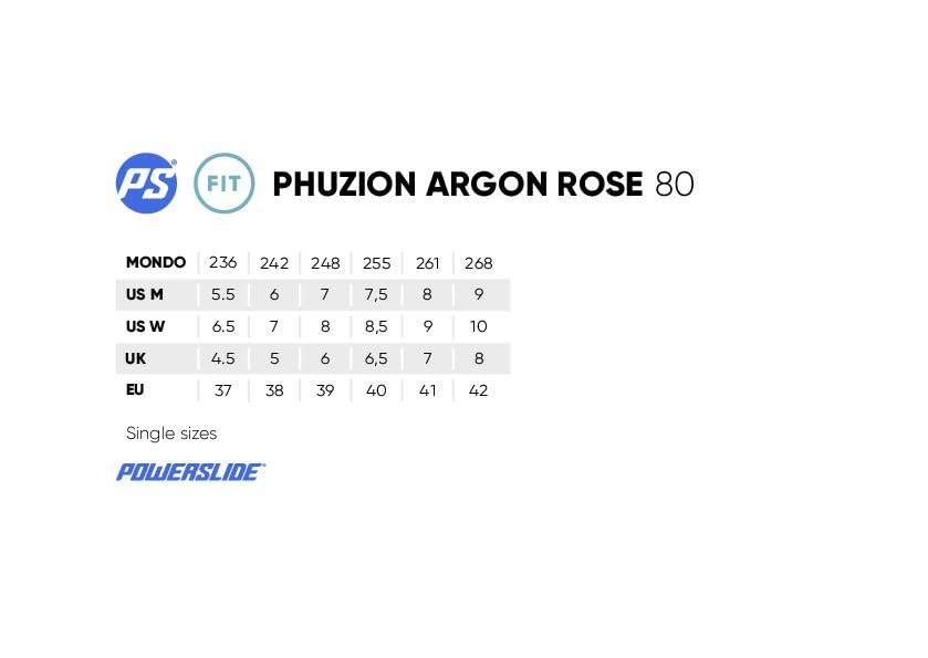 Phuzion Argon 80 Roller Skates for Women - Size 8.0 (39) - Rose Pink - High-Performance Outdoor & Indoor Skates for Fitness, Recreation, and Roller Derby