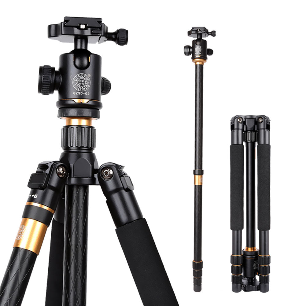Beike QZSD Q999 Aluminum Tripod & Monopod with 360° Ball Head - Lightweight, Adjustable for Photography, Videography, Travel & Outdoor Shooting