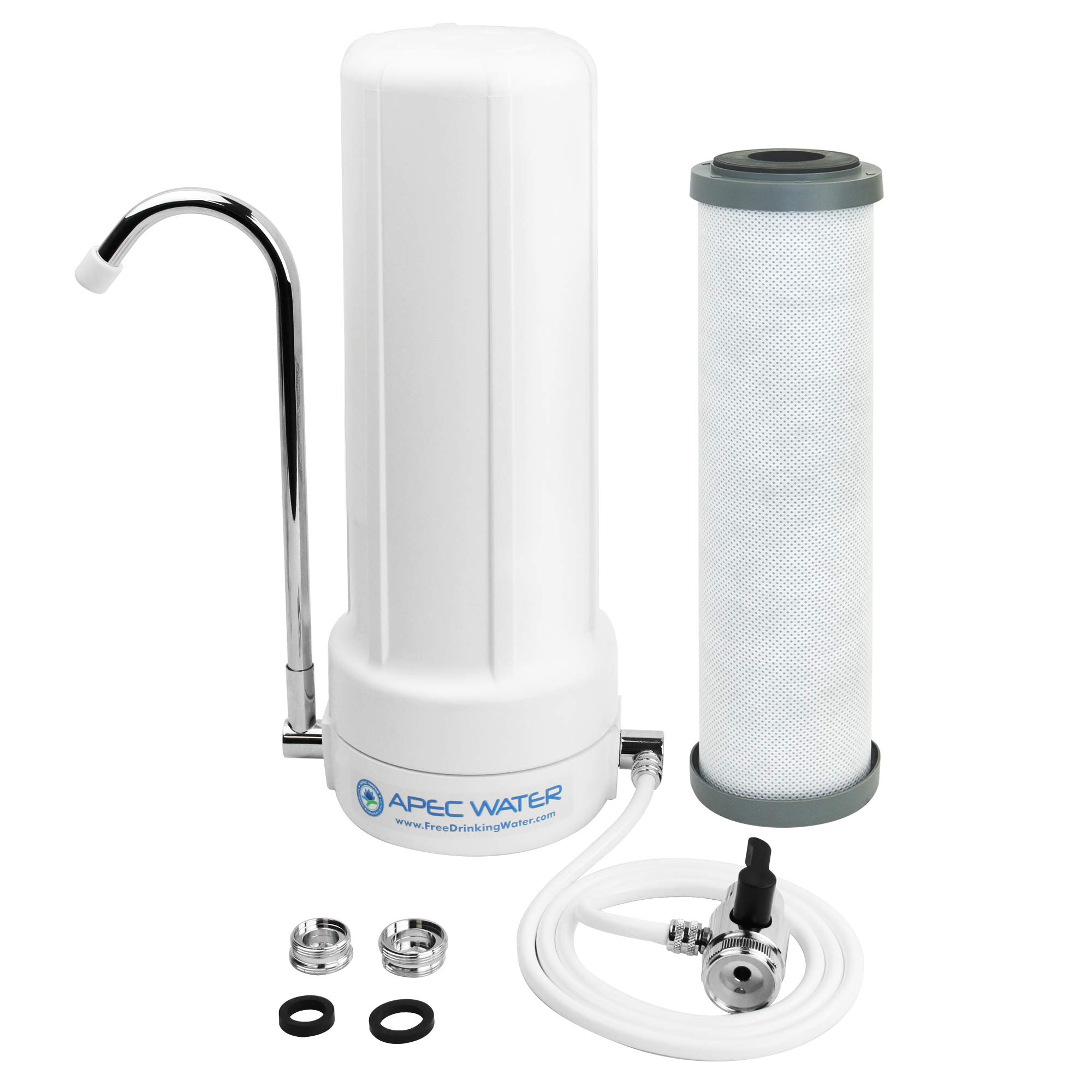 APEC CT-1000 Countertop Water Filtration System - Premium Drinking Water Filter for Home & Office - Removes Contaminants & Improves Taste