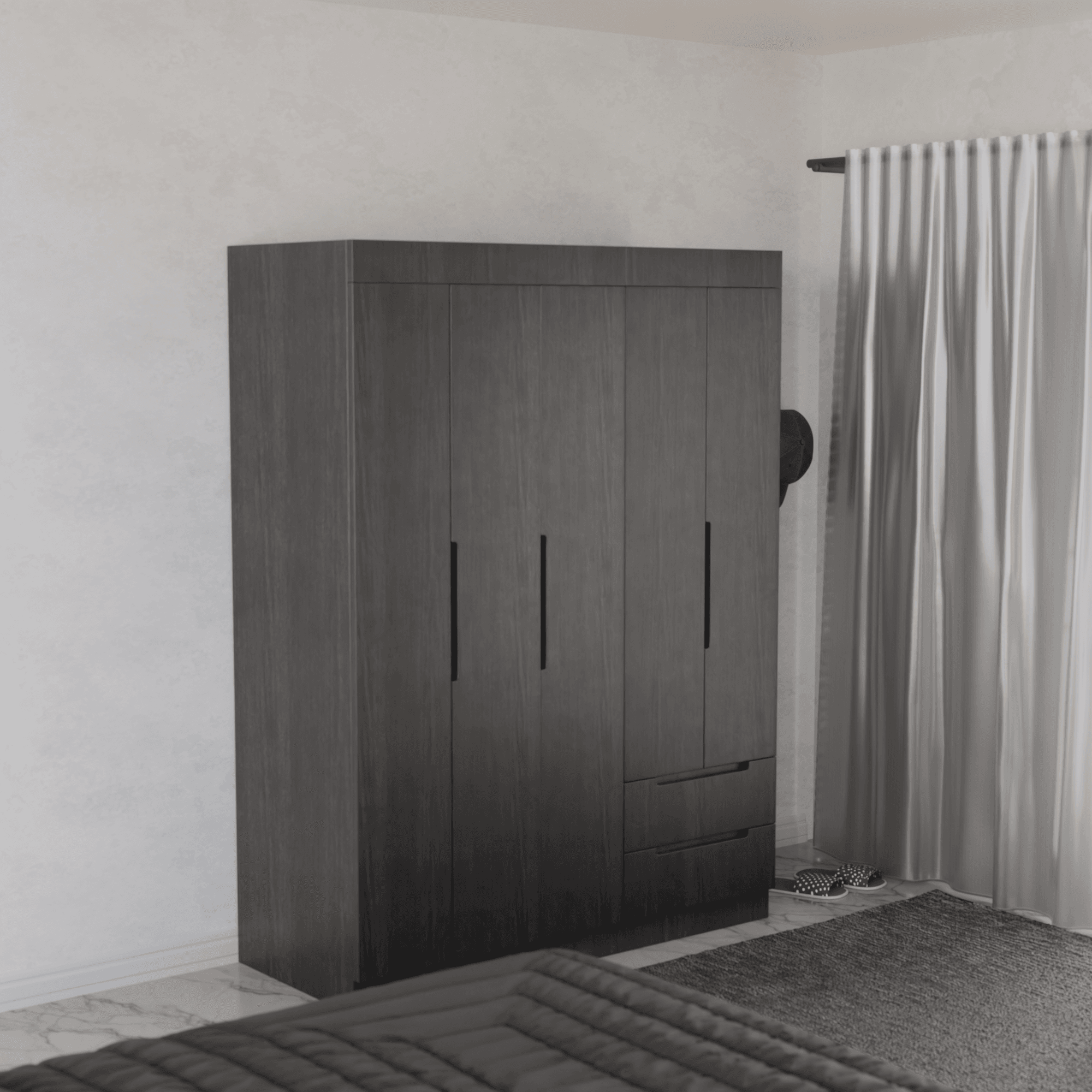 Harrison 5-Door Open Wardrobe Closet - Spacious Storage for Bedroom, Walk-In Closet & Dressing Room Organization
