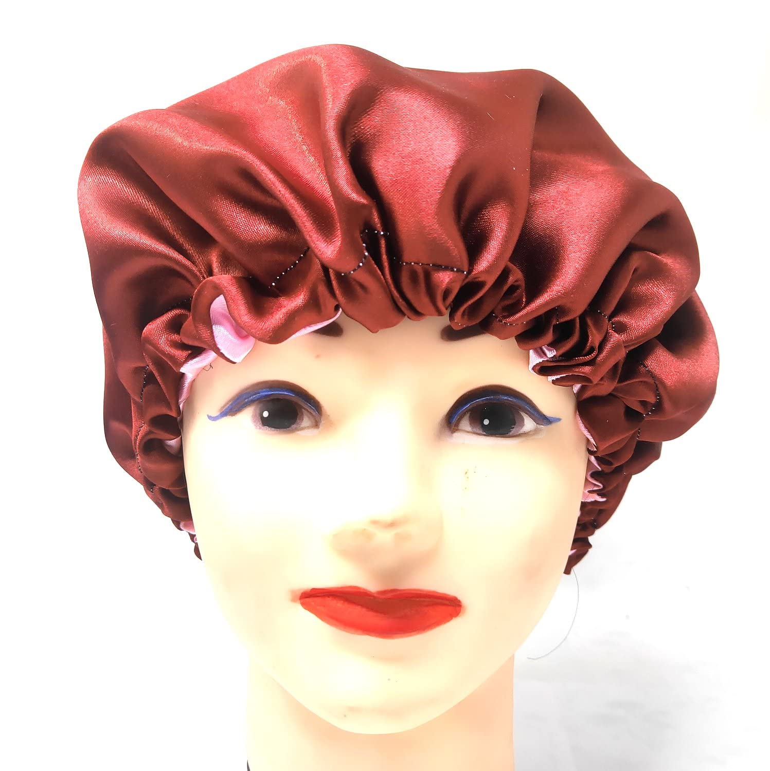Anokhi Ada Dual Layer Satin Bonnet for Girls & Women - Silk-Like Hair Protection for Curly & Natural Hair - Nighttime & Travel Use (36-09)