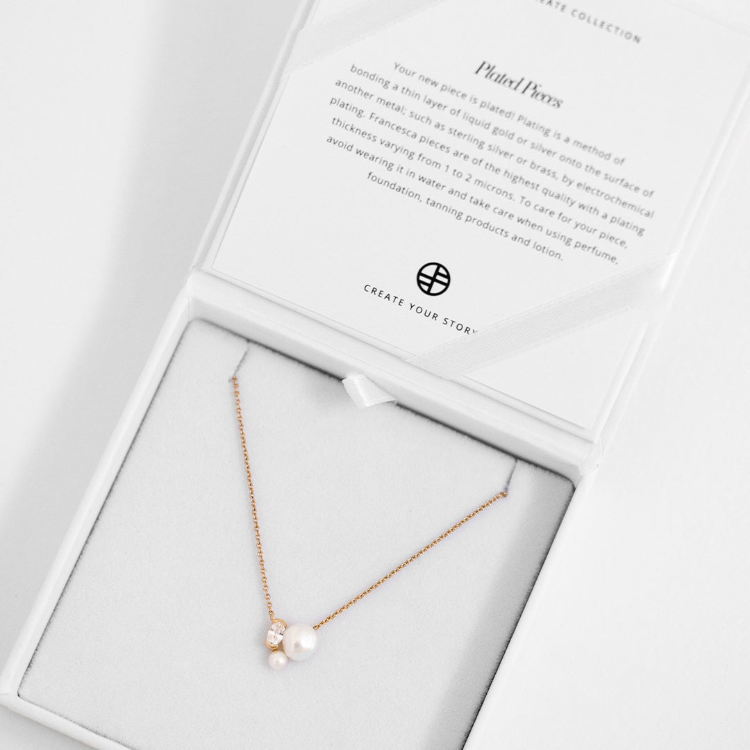 Pia Pearl Necklace for Women - Elegant Freshwater Pearl Jewelry Gift for Her - Perfect for Weddings, Parties & Special Occasions