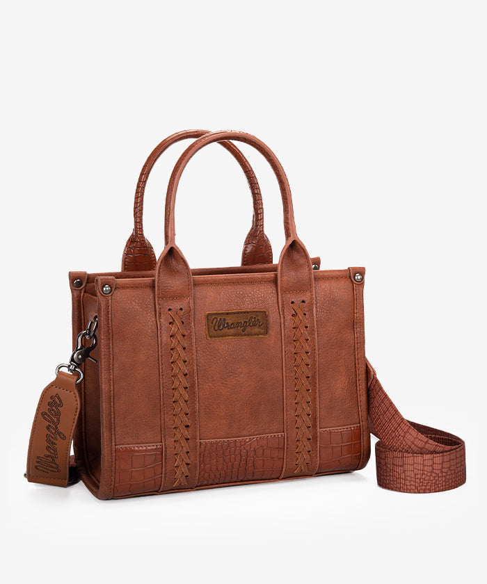 Wrangler Cow Print Crossbody Tote Bag for Women - Stylish Western Handbag for Everyday Use, Shopping & Travel