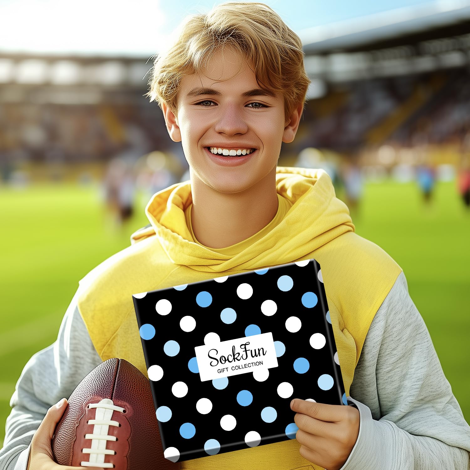 Best Retirement Gifts for Men - Funny Driver & Football Themed Novelty Socks - Perfect for Golfers, Sports Fans & Retirees Celebration