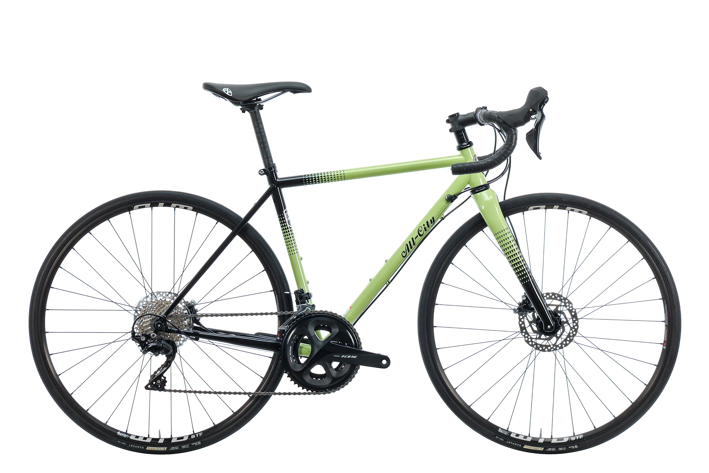 All City Zig Zag 105 Road Bike 2023 - 46cm Lightweight Aluminum Frame, Shimano 105 Groupset - Perfect for Commuting, Fitness Riding & Urban Adventures