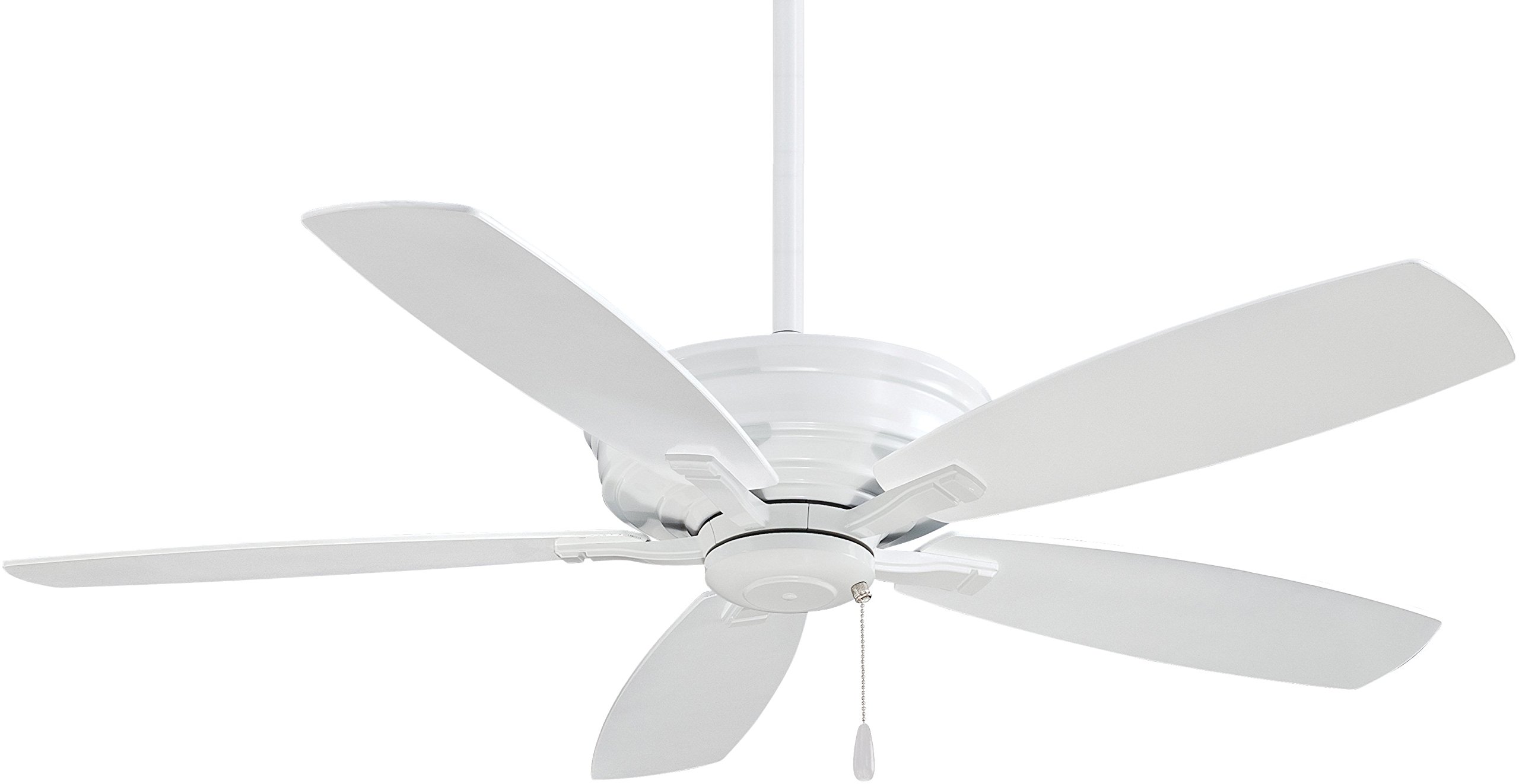 Minka-Aire F695-WH 52 Inch Energy Star Certified Ceiling Fan in Kafe White - Perfect for Living Room, Bedroom & Outdoor Spaces