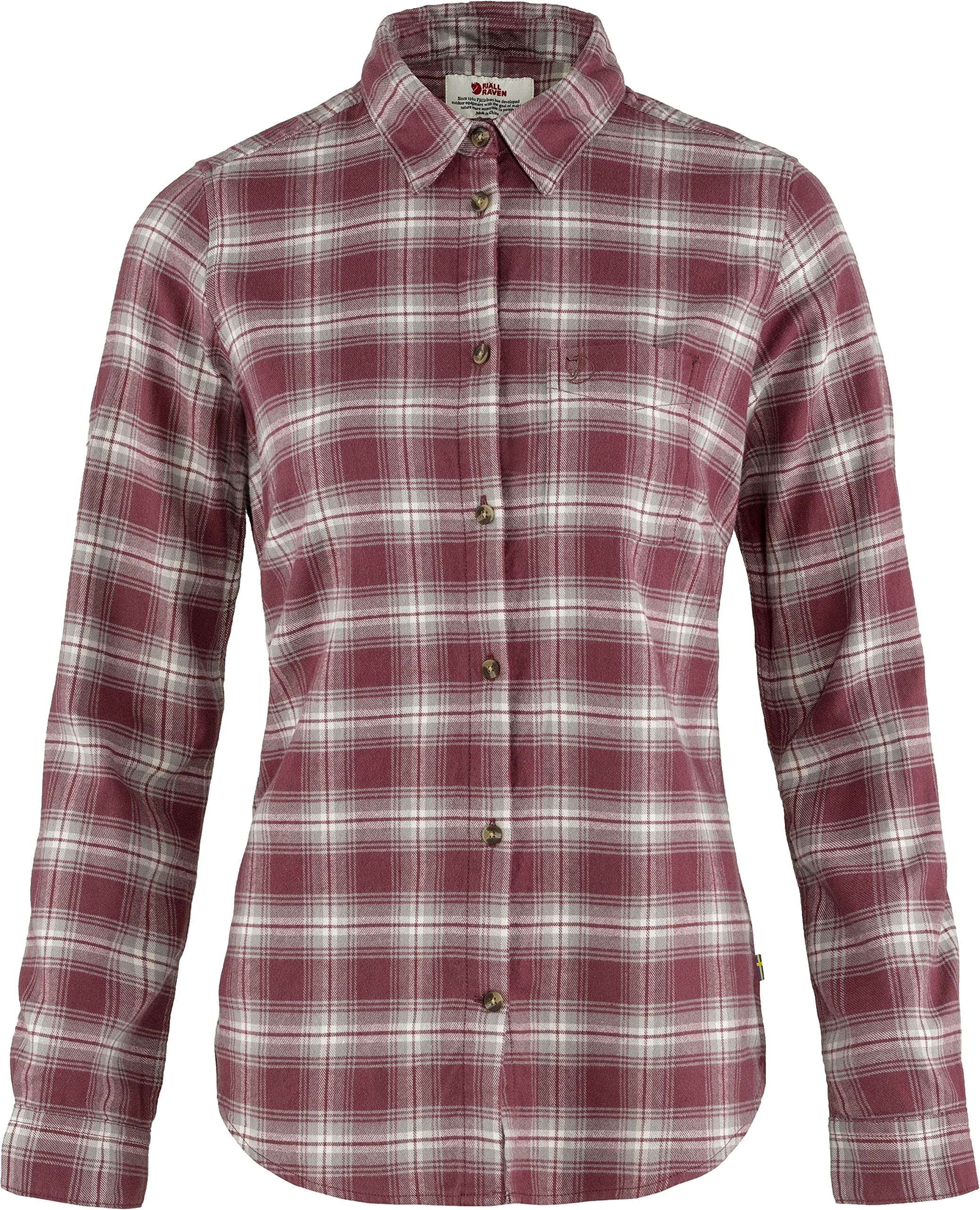 Fjällräven Övik Flannel Shirt for Men & Women - Classic Checkered Plaid Long Sleeve Shirt - Perfect for Hiking, Camping & Outdoor Adventures