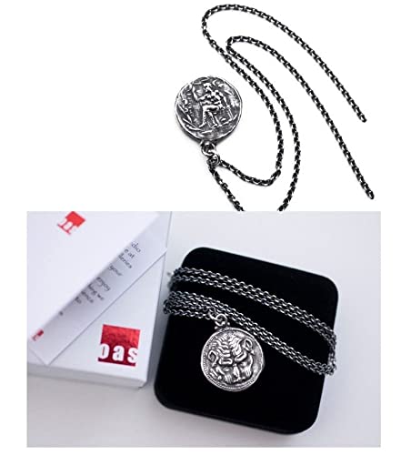 Authentic Solid Sterling Silver Roman Athena Owl Coin Tetradrachm Pendant Necklace - Ancient Greek Amulet, Talisman & Lucky Charm for Protection & Good Fortune | Perfect for History Lovers, Jewelry Collectors & Spiritual Gifts