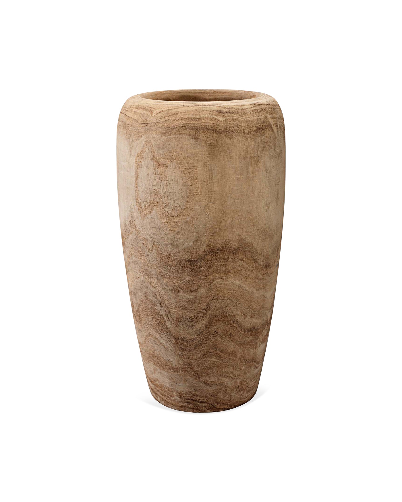 Handcrafted Ojai Small Wooden Vase - Natural Wood Home Decor for Centerpieces, Wedding Decor & Boho Style