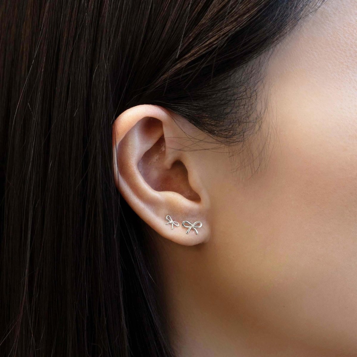 Tiny Bow Single Stud Earrings - Dainty & Elegant Jewelry for Women - Perfect for Everyday Wear, Date Night & Special Occasions