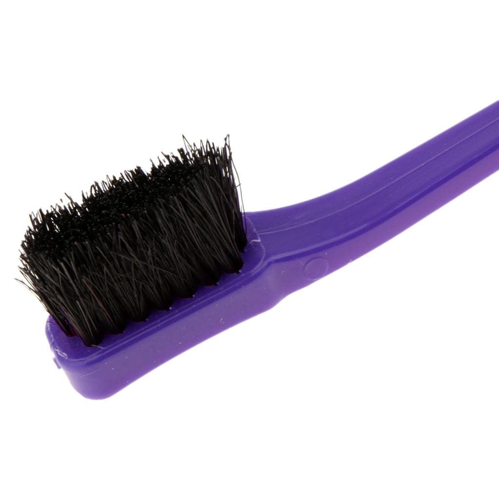 **VMS INDIA 7-Inch Double-Sided Edge Control Hair Brush & Comb - Purple | Styling Tool for Smooth Edges, Waves & Braids | Perfect for Salon, Home & Travel Use**