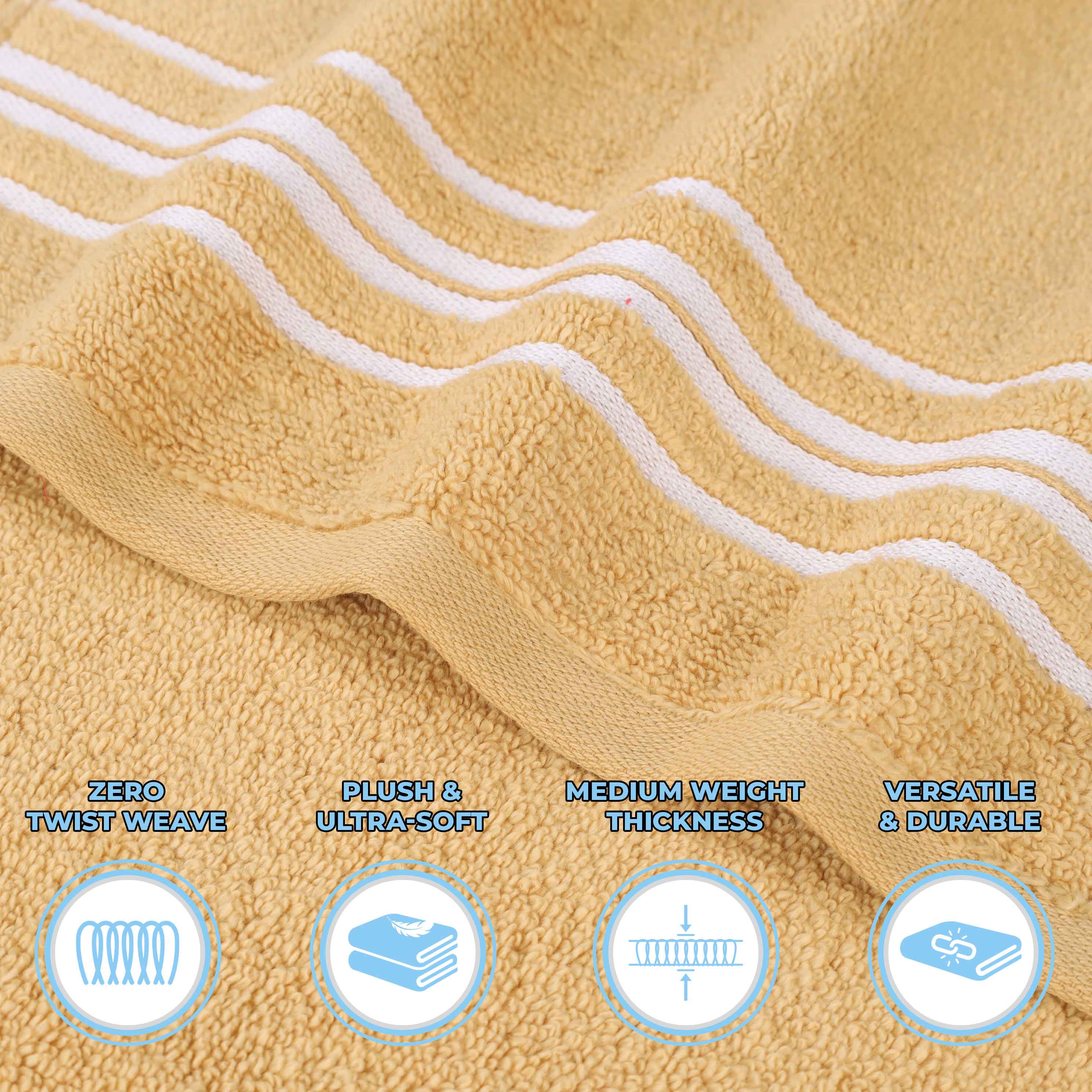 Premium 6-Pack Sadie Zero Twist Cotton Hand Towels - Solid & Jacquard Floral Designs | Soft, Absorbent Bath & Kitchen Towels for Home, Spa, and Guest Use