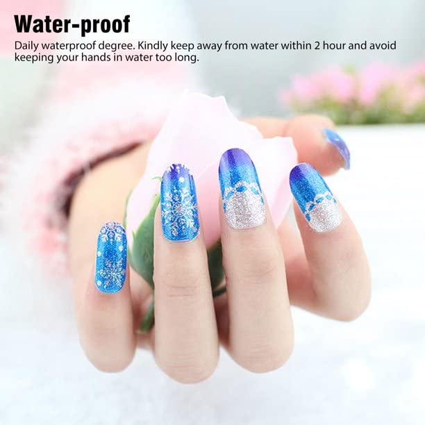 Nyamah Double-Sided Nail Glue Stickers - Waterproof Nail Adhesive Tabs for Fake Nails & False Nail Tips - Transparent Flexible Nail Glue (5 Sheets) - Perfect for Salon, Home Manicures & Nail Extensions