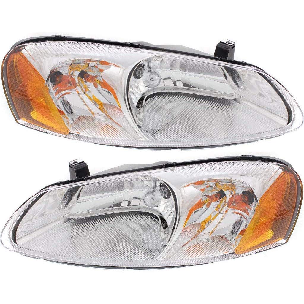 2001-2002 Chrysler Sebring Sedan Headlight Assembly Pair - Driver & Passenger Side - CH2502128 | 4805821AA - Perfect for Night Driving & Foggy Conditions