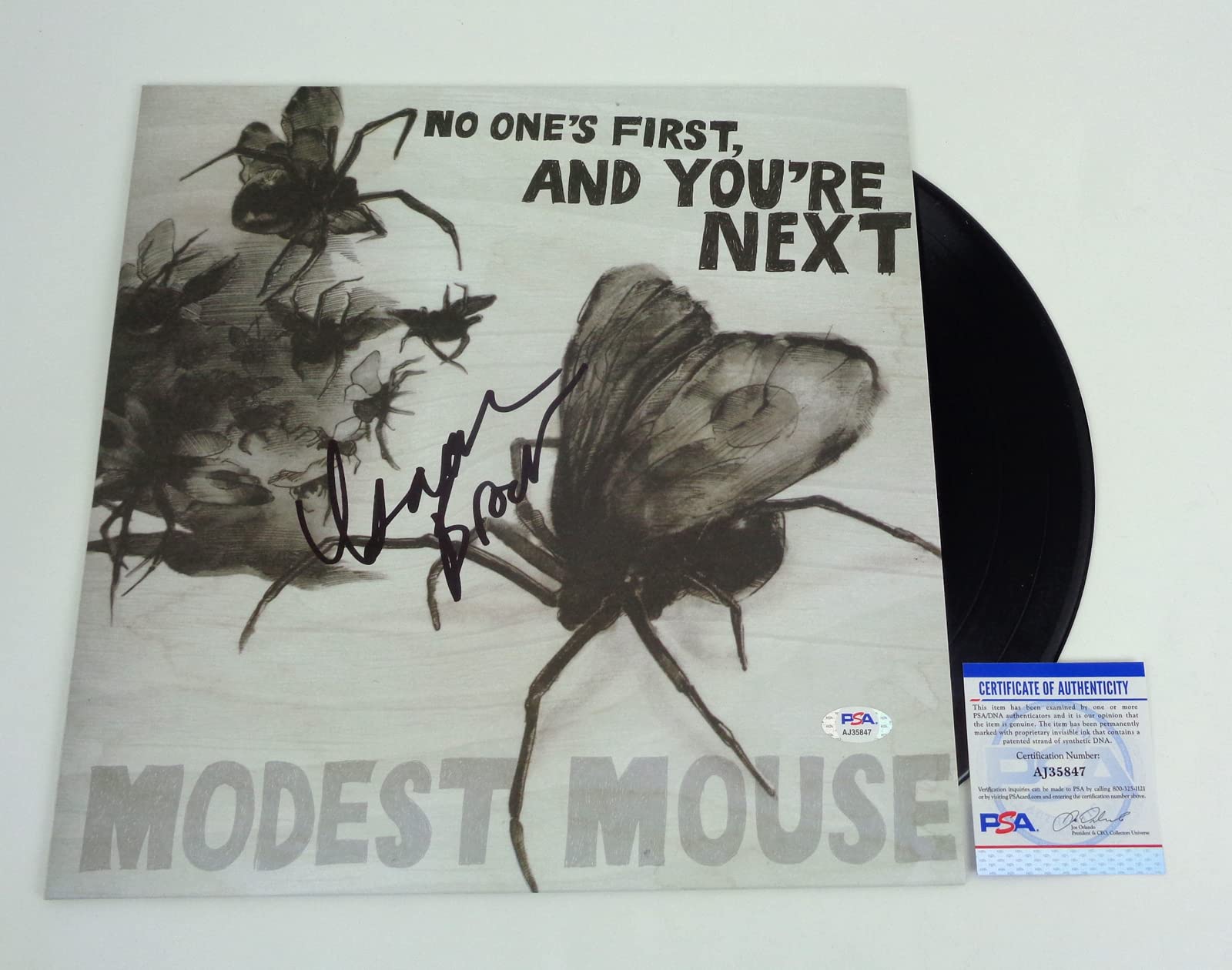 Modest Mouse Signed Vinyl Record - No One's First & You're Next Album Autographed by Isaac Brock with PSA/DNA COA | Limited Edition Collectible for Music Fans & Vinyl Enthusiasts