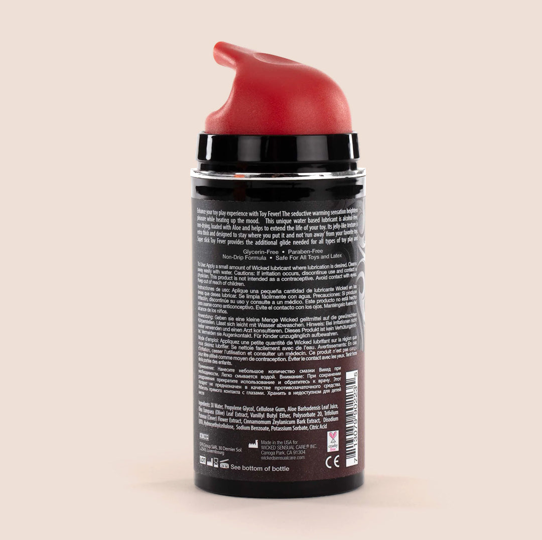 Wicked Toy Fever Warming Gel 3.3 Oz - Long-Lasting Personal Lubricant for Enhanced Sensation | Perfect for Couples' Intimate Moments & Solo Play
