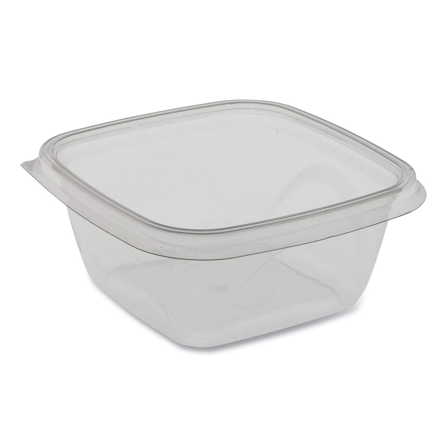Eco-Friendly 16 oz Clear Recycled PET Square Salad Containers (5
