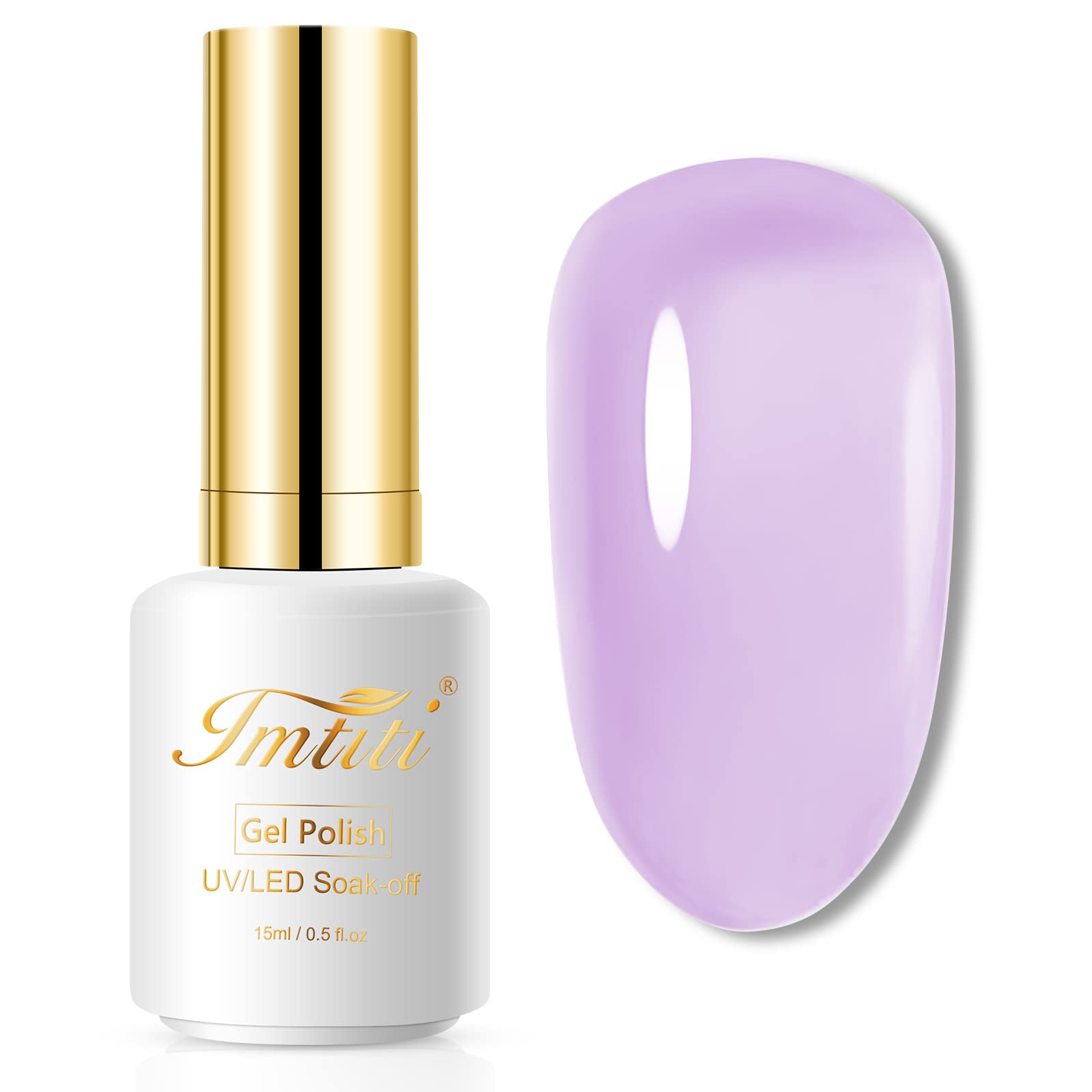 **Imtiti Jelly Gel Polish - 0.5 Fl Oz Lavender Purple Soak Off LED/UV Nail Polish - Long-Lasting Manicure & Nail Art Kit for Salon & Home Use**    *(场景: Perfect for DIY nail art, salon professionals, and at-home manicures with long-lasting, vibrant color.)*