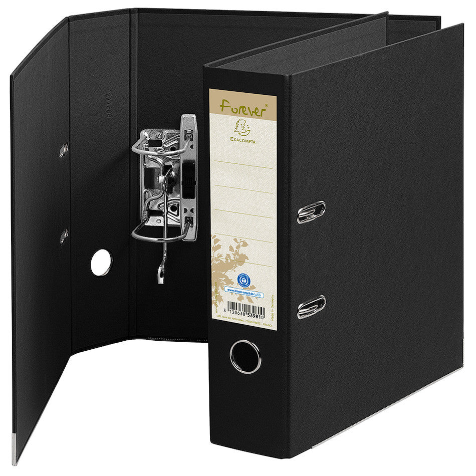 Exacompta Forever Prem'Touch Lever Arch Folder A4 Black - Durable Ring Binder for Office, School & Home Organization | Perfect for Filing Documents, Reports & Presentations