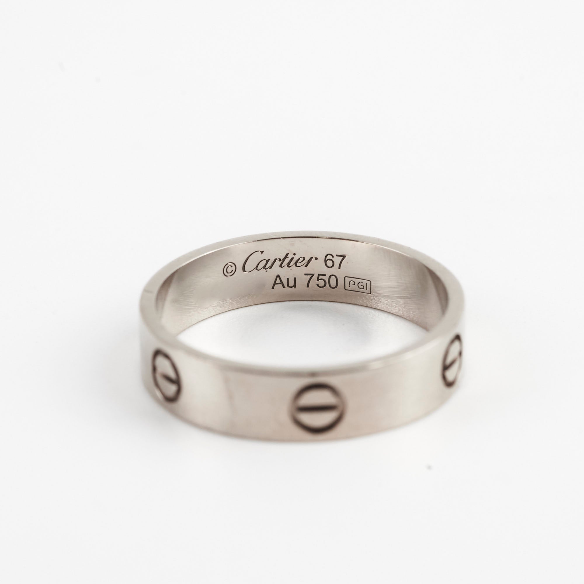 Cartier Love Ring 18K White Gold Size 6.7 - Luxury Wedding Band for Women & Men, Perfect for Anniversaries & Romantic Gifts
