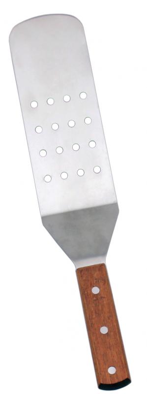 Nella 9.5 x 3 Inch Flexible Turner Spatula with Perforated Blade and Wooden Handle - Perfect for Flipping Pancakes, Burgers & Eggs in the Kitchen