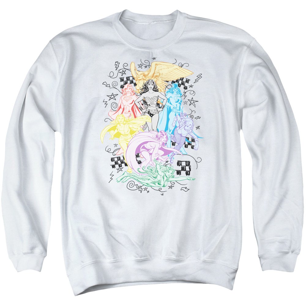 DC Comics Superheroes Unisex Adult Crewneck Sweatshirt for Men & Women - Casual Wear, Cosplay, Gift for Fans
