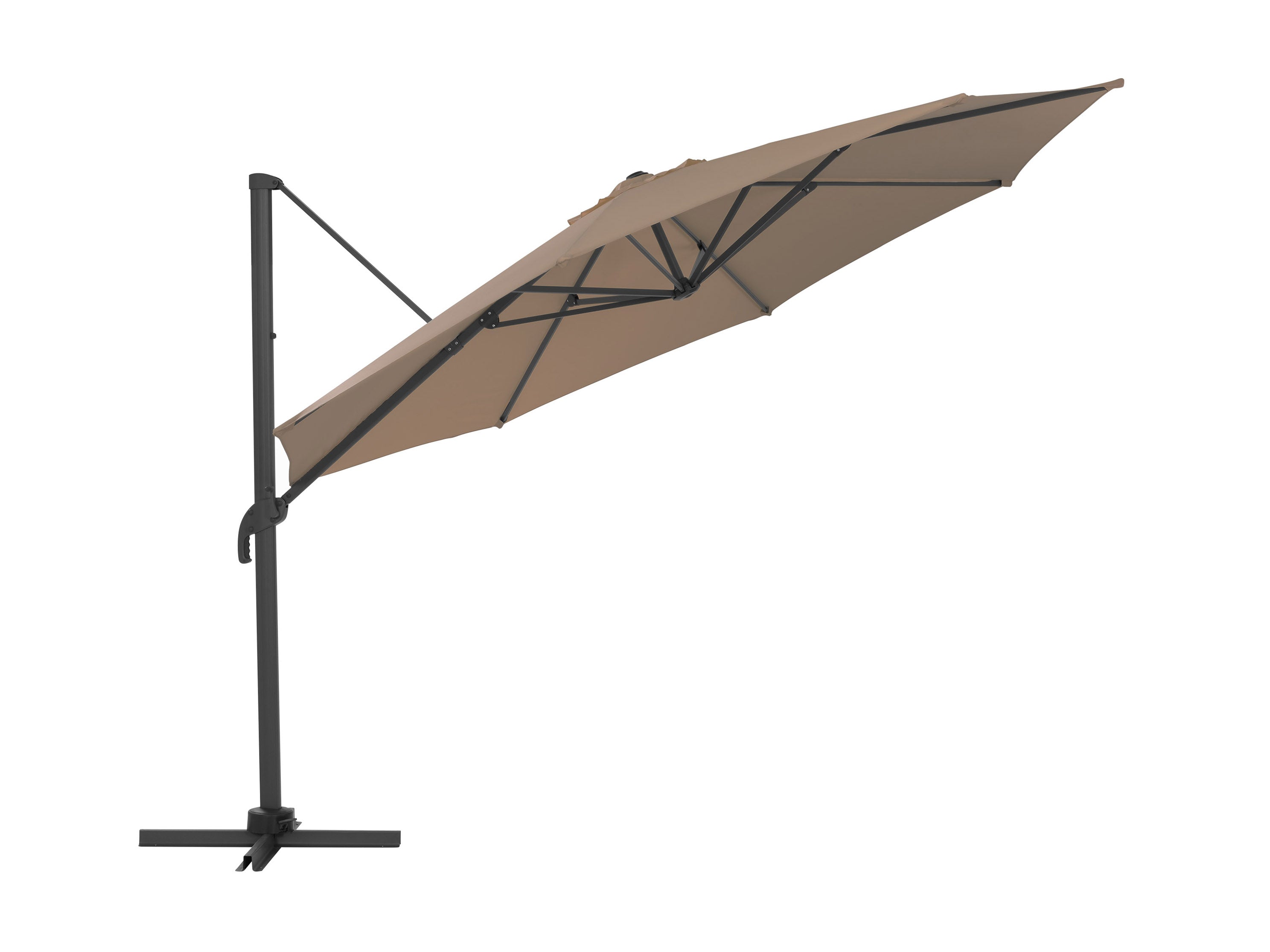 11.5ft Deluxe Offset Patio Umbrella - Heavy Duty Outdoor Cantilever Umbrella with Wind Vent, UV Protection, Waterproof Fabric - Perfect for Poolside, Backyard, Deck, and Patio Use