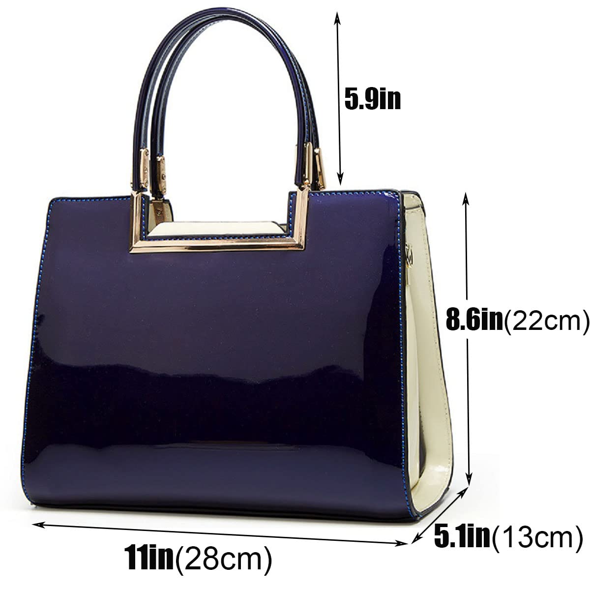 Shiny Patent Leather Handbags for Women - Glossy Shoulder Bags, Fashion Satchel Purses & Party Totes with Top Handle | Perfect for Work, Evening Events & Daily Use