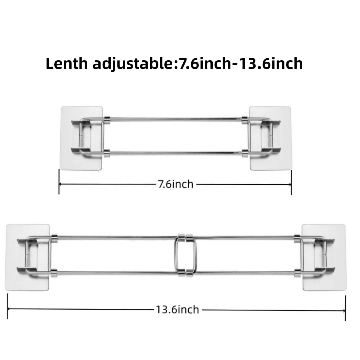 2-Pack Adjustable 180° Stainless Steel RV Shower Corner Storage Bar - Space-Saving Bathroom Organizer for Campers & RVs - Perfect for Holding Toiletries, Shampoo & Soap in Tight Spaces