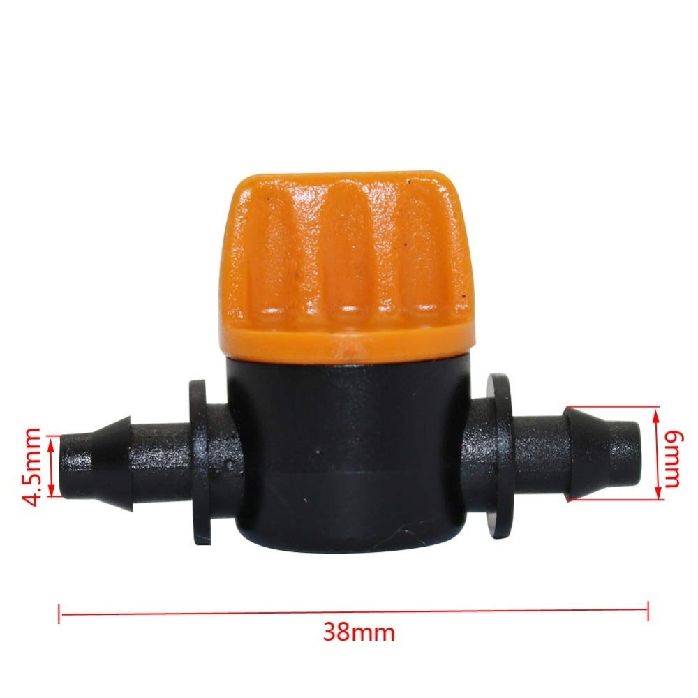 5-Piece 4/7mm Miniature Hose Connectors - Barbed Slotted Water Valve Couplings for Homebrew, Garden Irrigation & DIY Watering Systems (Perfect for Drip Irrigation, Hydroponics & Small Hose Connections)