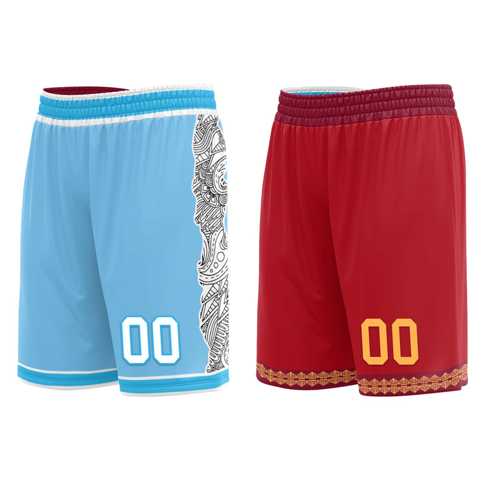 Custom Blue & Red Cleveland City Edition Reversible Basketball Jersey - Personalized NBA Sports Jersey BBJ01R D0610 Size 6 - Perfect for Game Day, Team Practice & Fan Apparel
