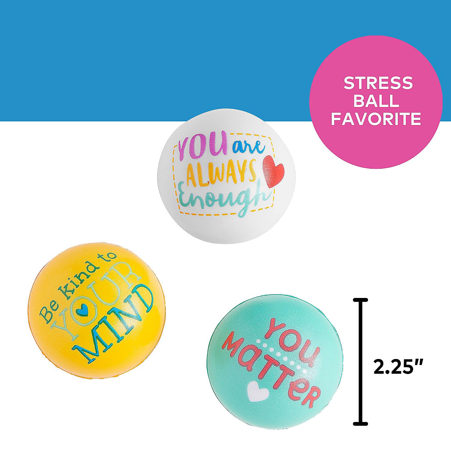 12-Pack Stress Relief Balls for Anxiety & Mental Health - Squeeze Toys for Office, School & Therapy - Perfect for Adults & Kids