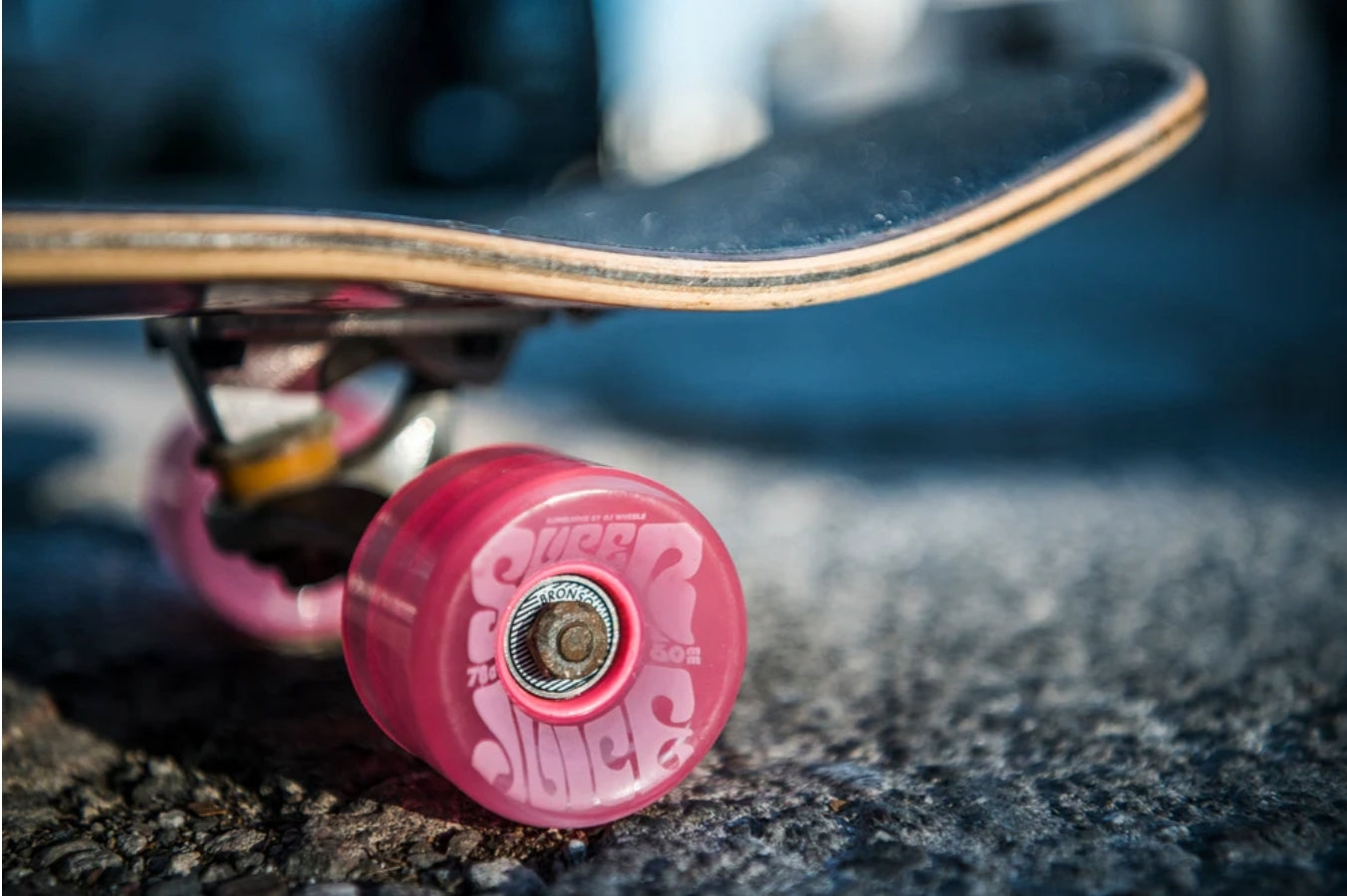 OJ Wheels Super Juice Skateboard Wheels 60mm 78A Clear Pink - Smooth Ride for Street & Park Skateboarding