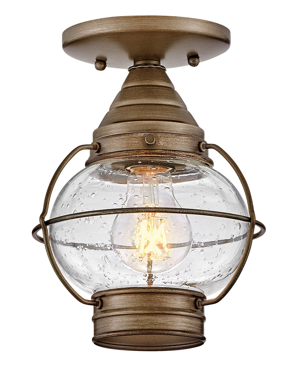 Burnished Bronze Cape Cod LED Convertible Flush Mount Ceiling Light - Modern Lighting for Bedroom, Kitchen, Hallway & Living Room