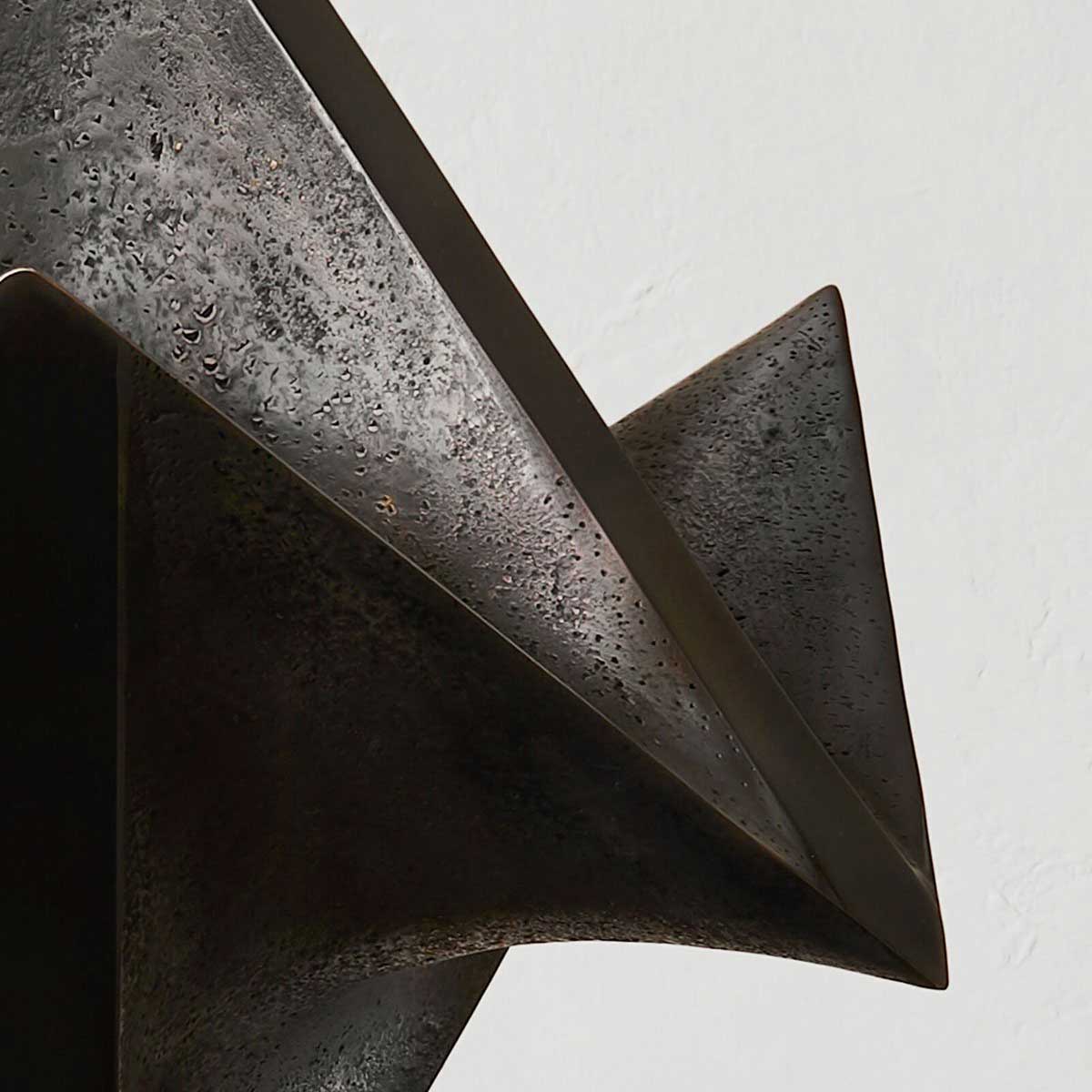 Handcrafted Black Granite Origami Sculpture - Elegant Home Decor, Office Desk Art, Zen Garden Accent