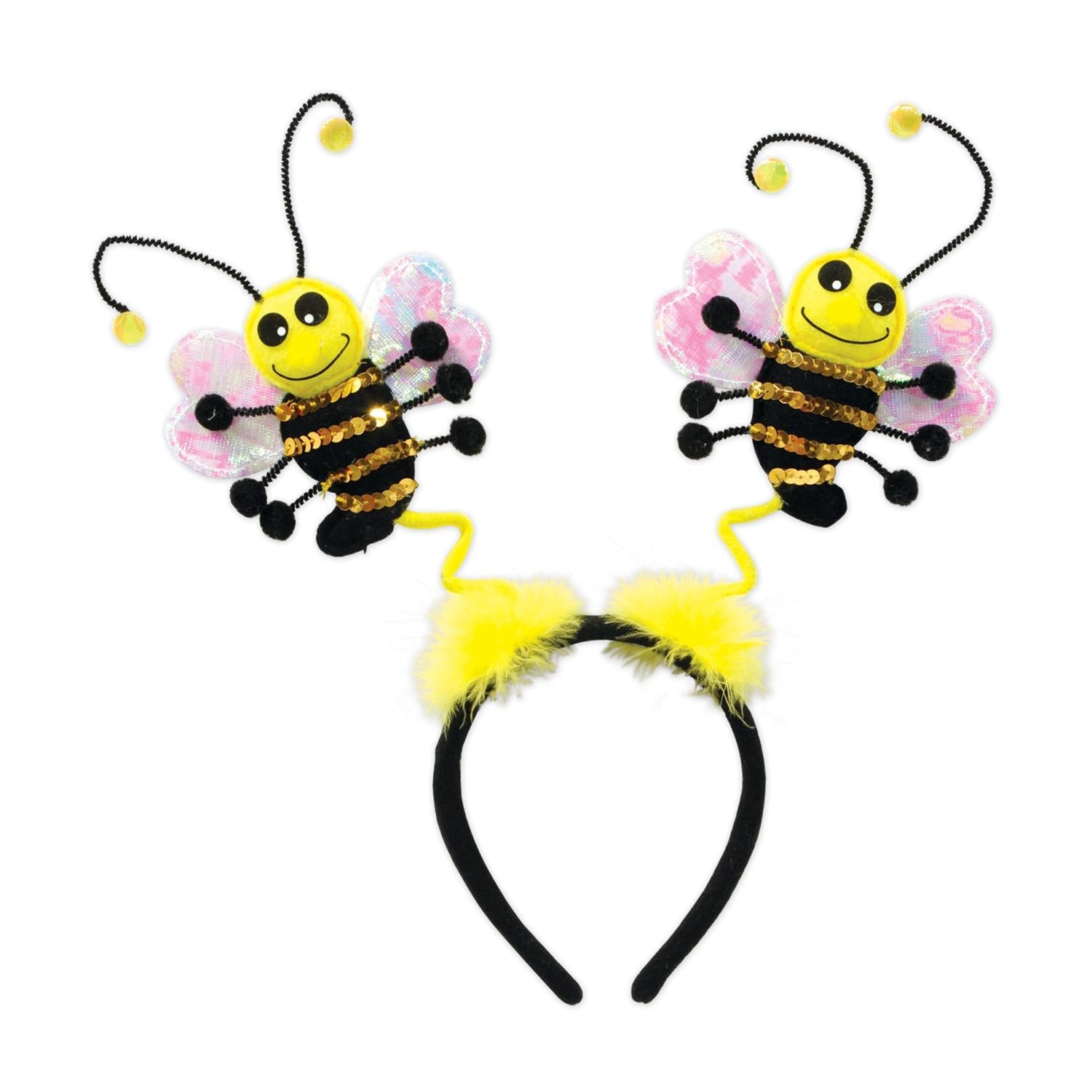 12 Pack Beistle Bumblebee Boppers - Fun Party Headbands for Kids & Adults - Perfect for Halloween, Costume Parties, and Birthday Celebrations