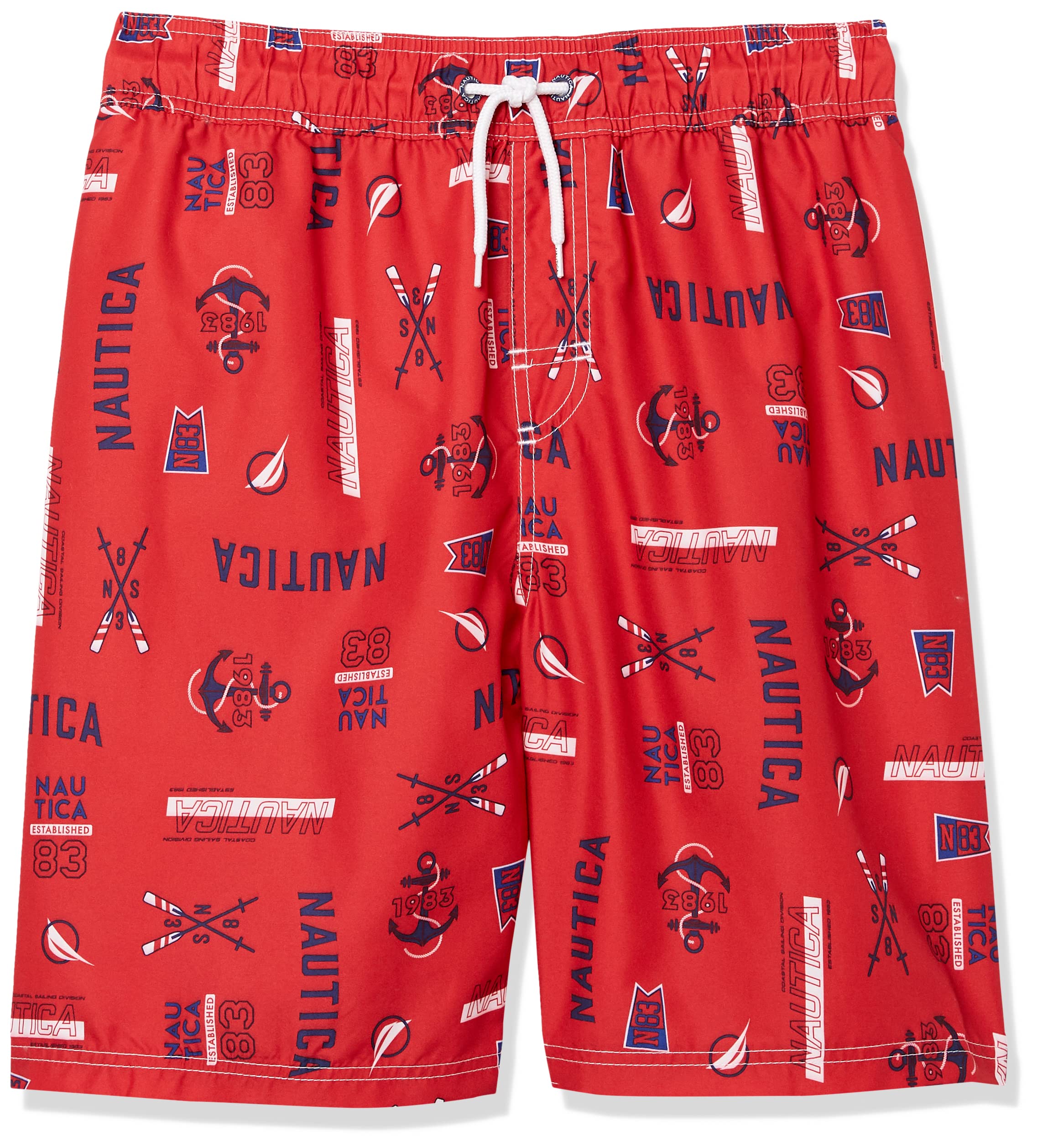 Nautica Boys' Swim Trunks with UPF 50+ Sun Protection - Quick Dry Swim Shorts for Kids Beach, Pool & Water Activities