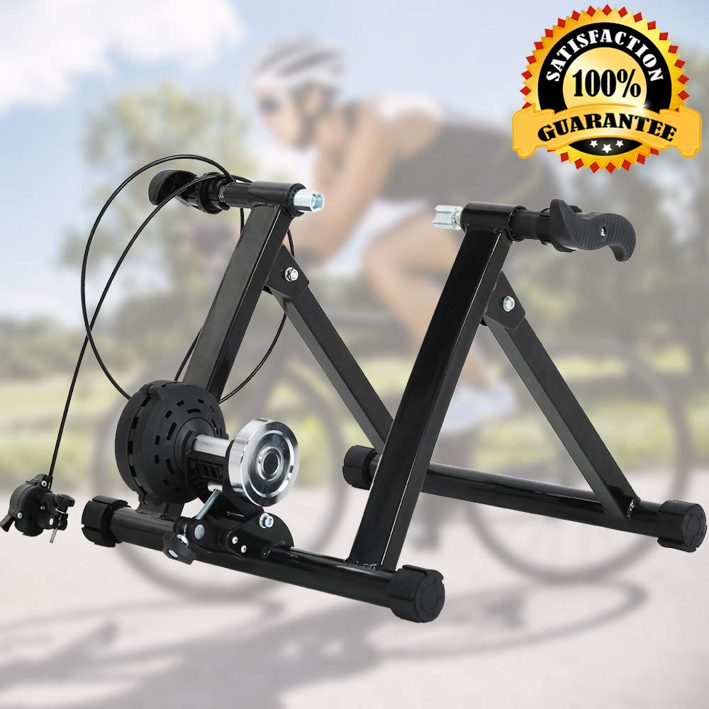 Magnetic Bike Trainer Stand for Indoor & Outdoor Cycling - 5 Levels Resistance, Compatible with 26-28