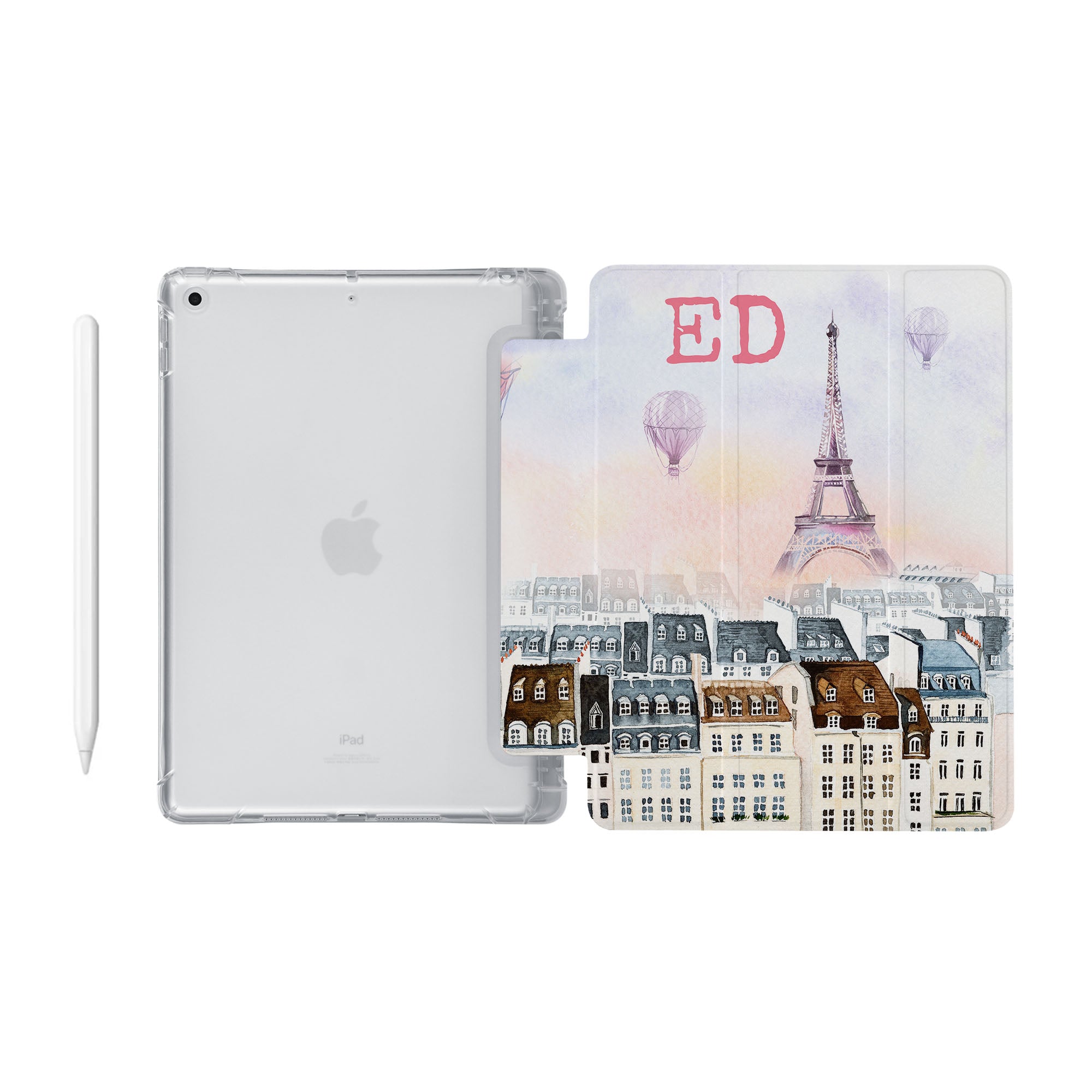 Premium iPad See-Through Case - Slim & Lightweight Protective Cover for iPad Air/Pro, Scratch-Resistant Clear Back, Perfect for Travel, Work & School