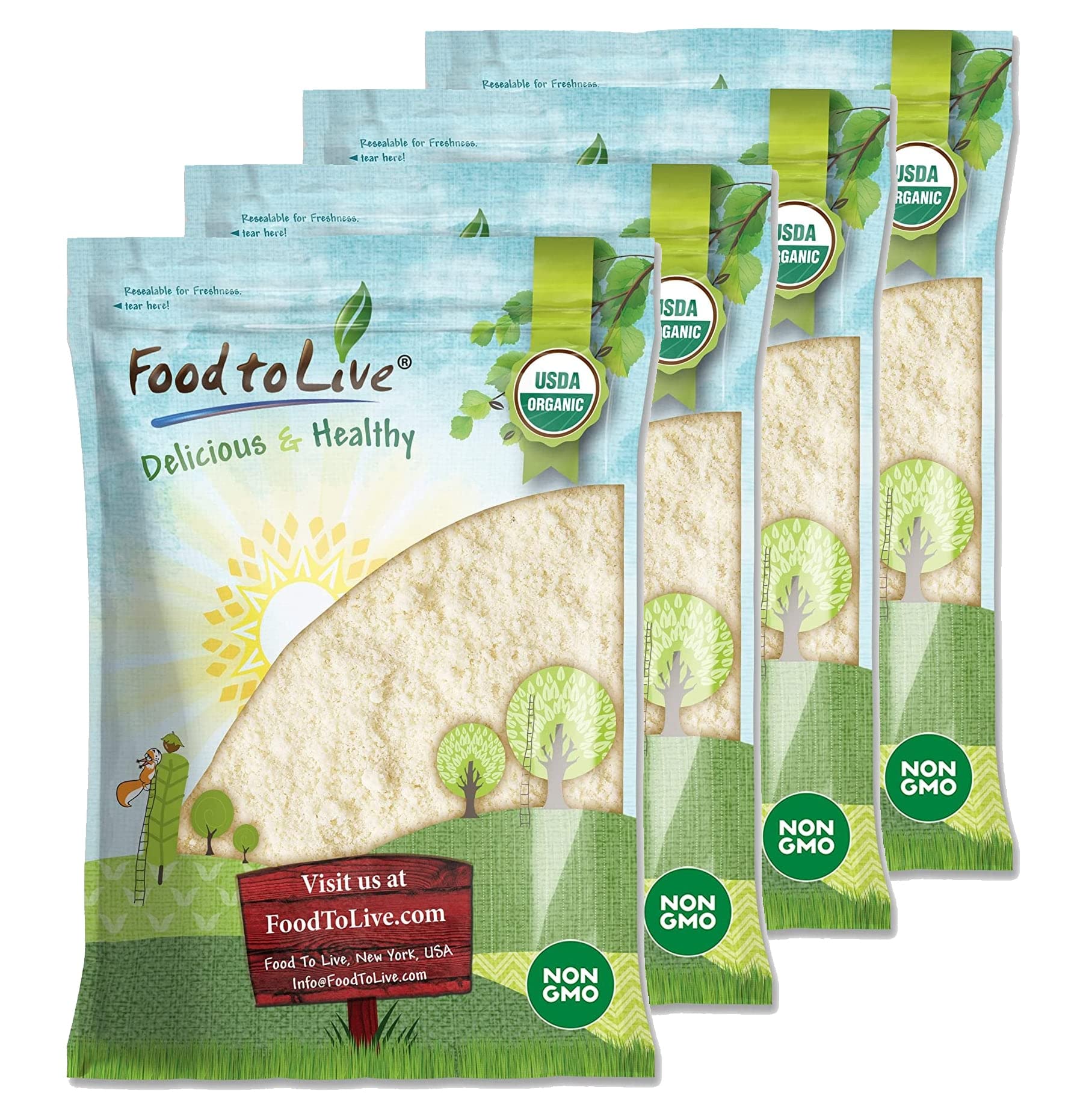 Food to Live Organic Almond Flour, 25 Pounds - Extra Fine Blanched, Non-GMO, Low Carb, Keto, Paleo & Vegan Friendly | Bulk Baking, Cooking & Healthy Recipes | Perfect for Gluten-Free Desserts, Smoothies & Protein Shakes