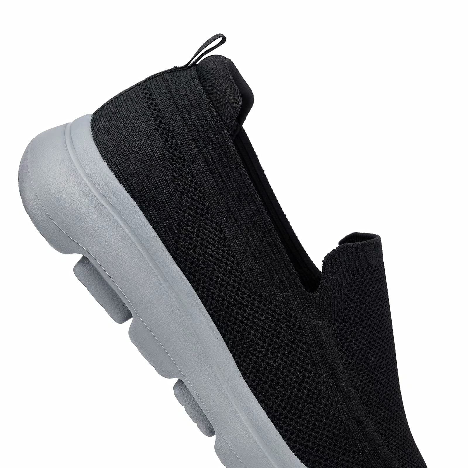 Konhill Men's Slip-On Walking Shoes - Breathable Mesh Loafers for Casual Wear & Tennis Sneakers | Perfect for Daily Walking, Travel & Light Sports Activities