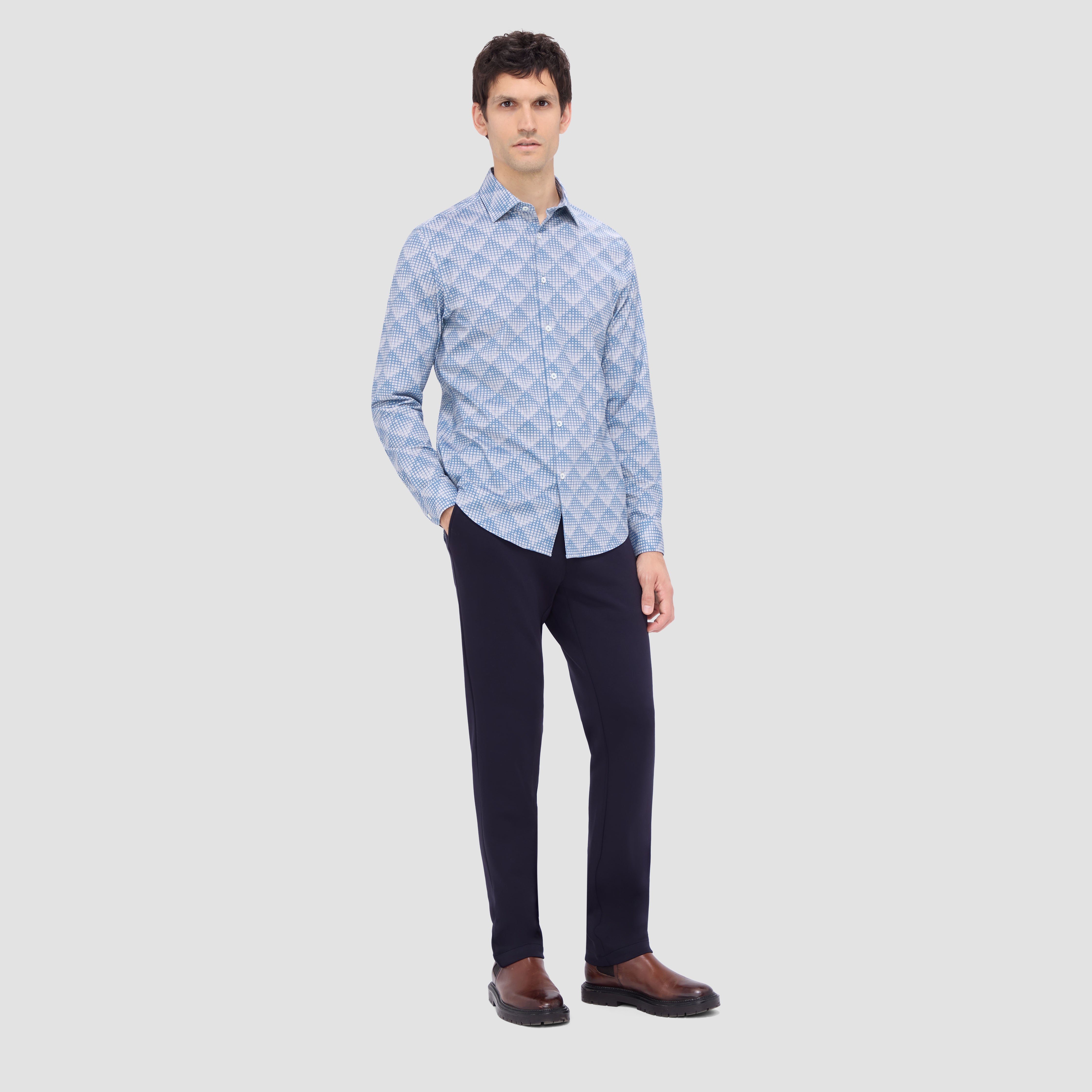 James Geometric OoohCotton Shirt for Men - Stylish Casual Button Down Shirt with Unique Print | Perfect for Office, Date Night & Weekend Outfits
