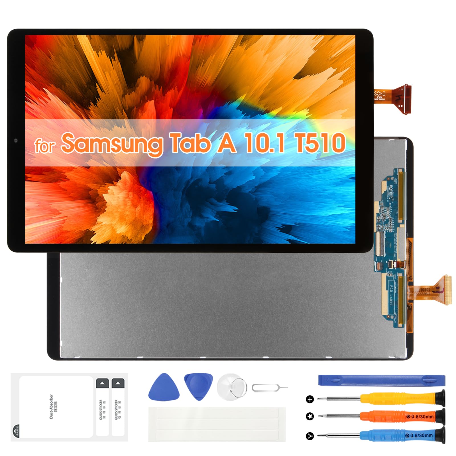 Samsung Galaxy Tab A 10.1 2019 Screen Replacement - T510 LCD Display Digitizer & Touch Screen Assembly with Repair Kit for SM-T510/T515 | Perfect for DIY Repair & Screen Damage Fixes